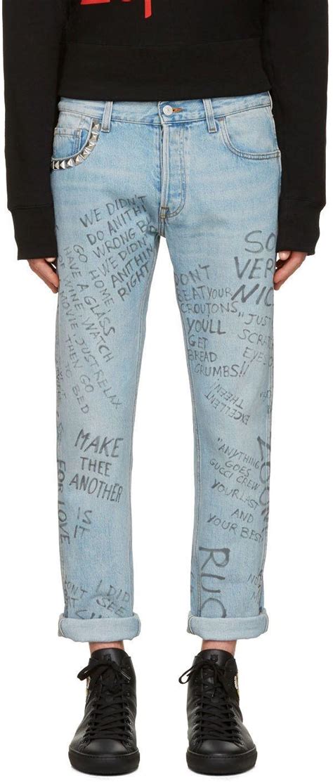 [W2C] Gucci Scribbled writing jeans : r/FashionReps 